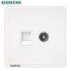 西门子(SIEMENS)开关插座面板 致典系列雅白色开关插座 电视+电脑插座
