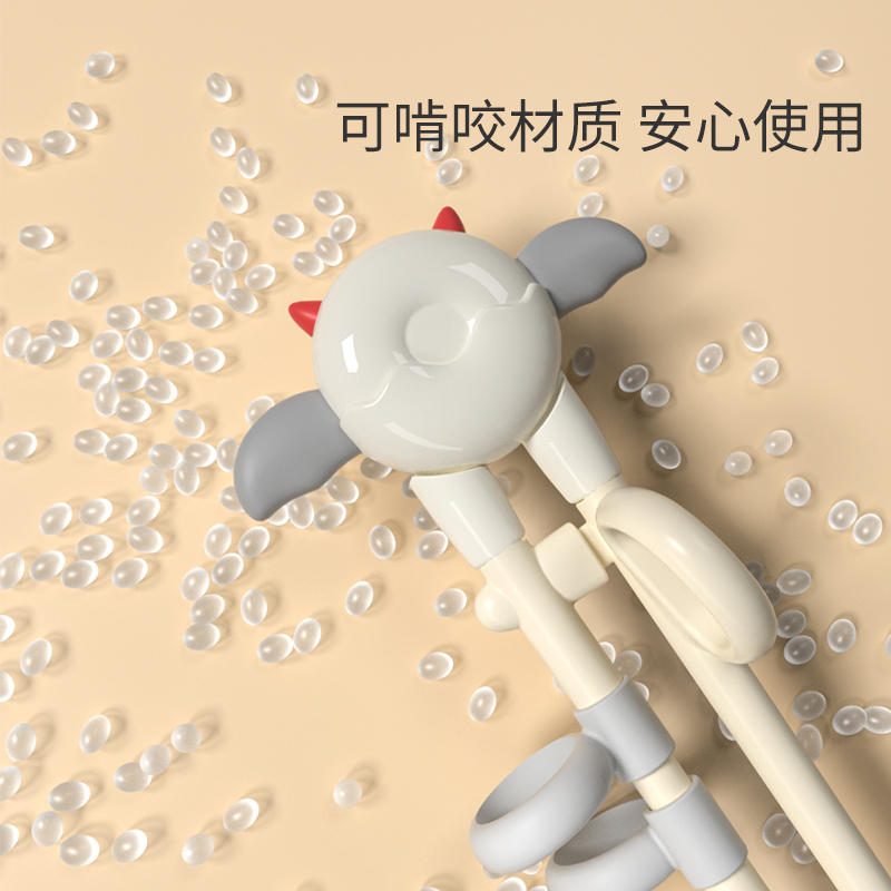 Buena bebe儿童筷子训练筷 学习筷 婴儿宝宝家用矫正训练筷二段练习筷子灰高清大图