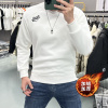 男士时尚大气蛇年卫衣春秋季宽松百搭加绒刺绣套头长袖体恤打底衫