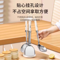锅铲家用厨房炒菜铲大号高档精致汤勺漏勺食品级不锈钢厨具Y8169
