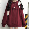 2021早秋新款中长款卫衣女宽松长袖慵懒风显瘦套头上衣潮ins