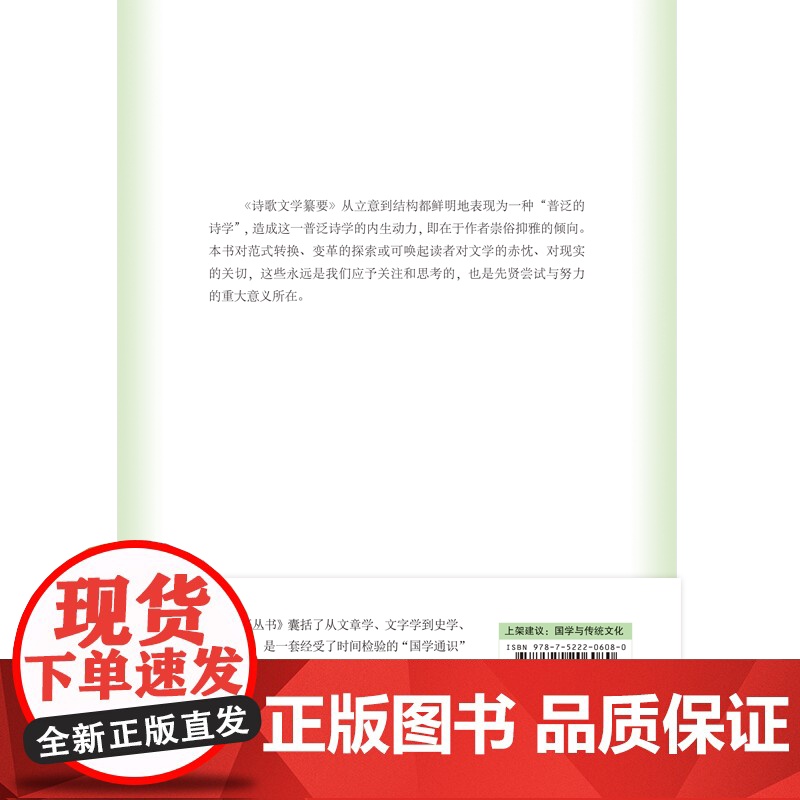国学通识:诗歌文学纂要 诗学研究中国传统文化高清大图