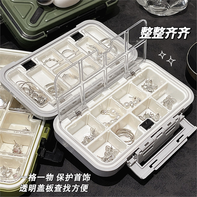 首饰盒手饰收纳盒米魁耳钉耳环项链戒指饰品盒子小型便携旅行