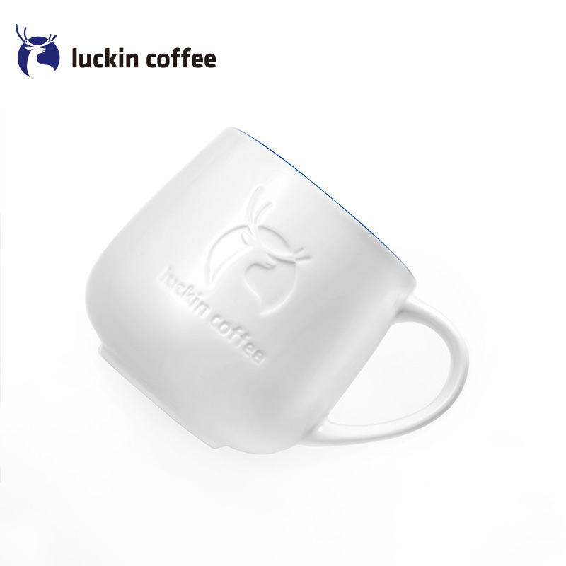 瑞幸咖啡（luckin coffee）经典幸运马克杯 大容量简约咖啡杯高清大图