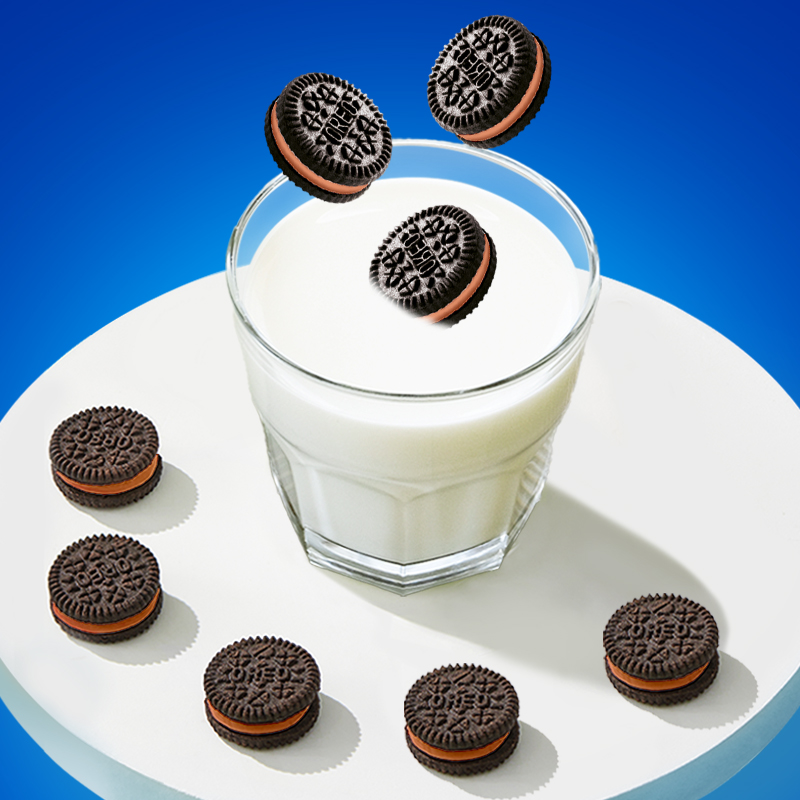 奥利奥 Mini小饼干 巧克力味夹心饼干55gX3杯早餐下午茶 休闲零食高清大图