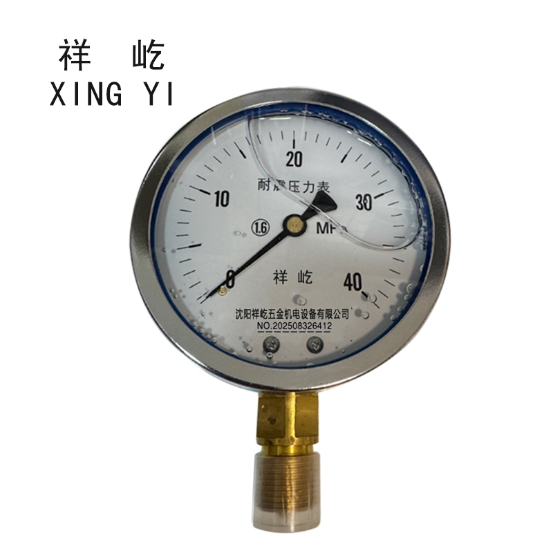 祥屹 耐震压力表 YN100 块 0-40Mpa