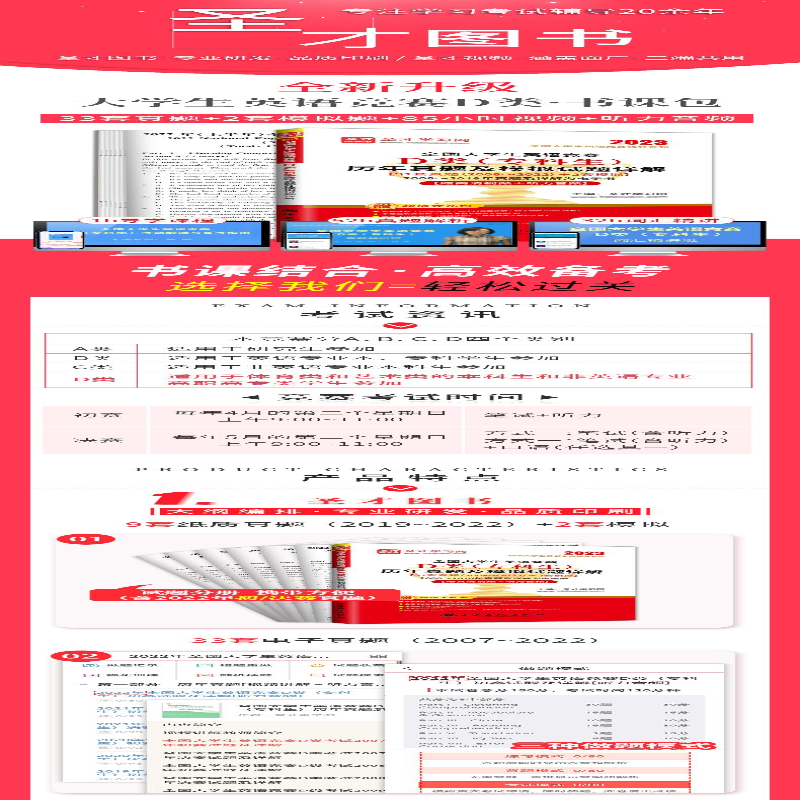 [M]全国大学生英语竞赛D类(专科生)历年真题及模拟试题详解 2023-9787511469342