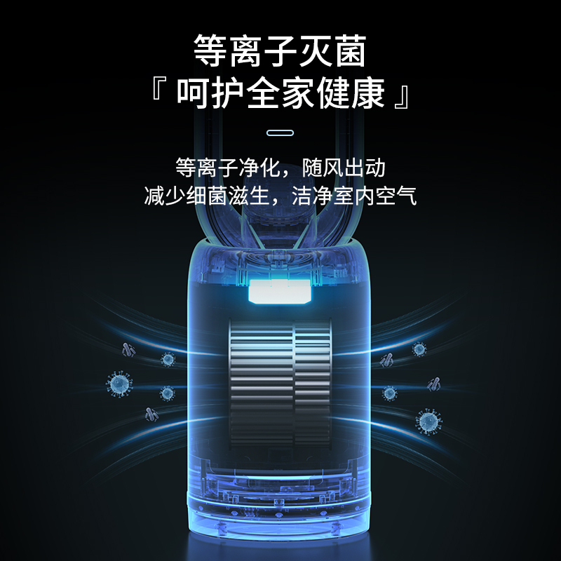 海尔(Haier) 无叶风扇 电风扇家用等离子 遥控定时 直流变频 风扇[32档风速]遥控定时款 HFW-Y09高清大图