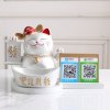 猫创意摆件新店开业礼品二维码收银台播报器店铺开张收款装饰 三维工匠 粉[带蓝牙]+彩盒