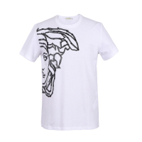 VERSACE COLLECTION 范思哲男士半面美杜莎头像短袖T恤 V800683 VJ00503 V1001