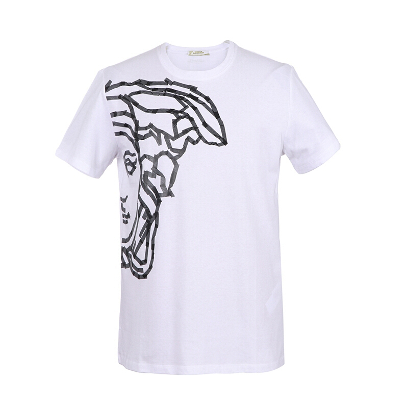 VERSACE COLLECTION 范思哲男士半面美杜莎头像短袖T恤 V800683 VJ00503 V1001