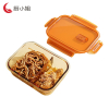厨小姐微波炉玻璃饭盒-长方形640两分隔/个