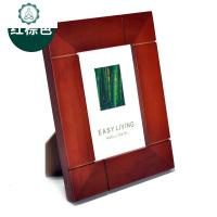 实木相框摆台创意7寸6六七寸5 8 10木质A4像框照片框儿童画框相架 封后 红棕色 5寸(横竖可摆)