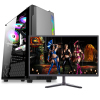 铭能 12代i5六核/RTX3060/5700XT显卡/16G内存 512G固态 DIY组装机电脑家用办公台式机电脑主机 学生设计电脑电竞直播吃鸡永劫无间游戏台式电脑+19英寸全套