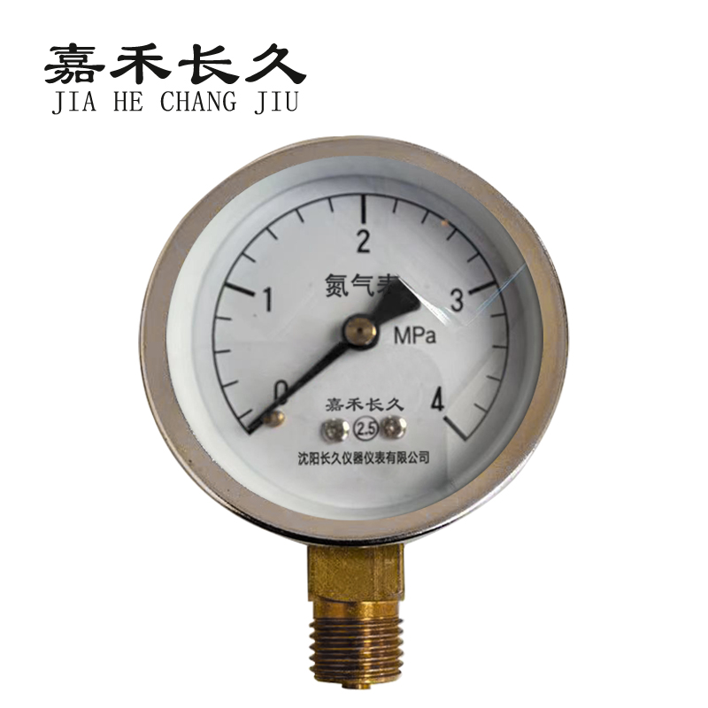 嘉禾长久+氮气压力表检测定制型+Y60+块 0-4Mpa