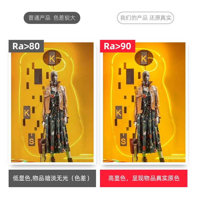 服装店射灯轨道灯古达商用超亮店铺单灯COB导轨式背景墙天花灯
