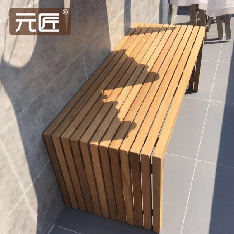 森美人热卖长凳实木防腐公园椅户外长椅庭院休闲柚木换鞋凳阳台长凳定制高清大图