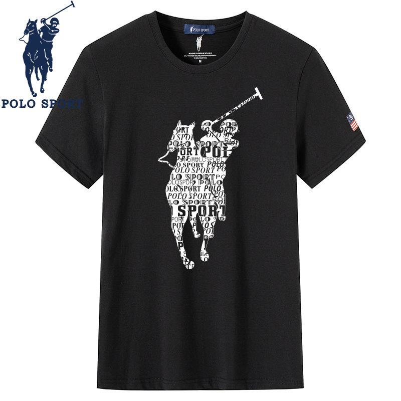 polosport夏季新款男士短袖纯棉t恤时尚纯色保罗大马标pl024tx80a