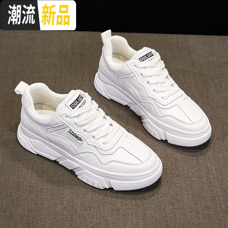 2020新款春季小白鞋女鞋子厚底百搭老爹鞋休闲运动鞋ins潮鞋板鞋 广赫高帮鞋