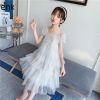 ENK女童连衣裙2022新款夏装公主裙洋气夏季儿童长裙超蓬蓬纱裙子