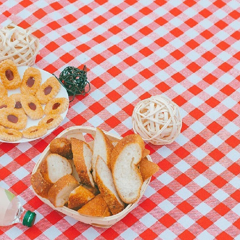 趣游帮黄白格中号野餐垫 Y13