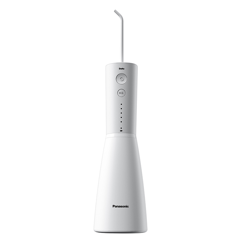 松下(Panasonic)冲牙器洗牙器水牙线 立式高频脉冲水流洗牙器 电动冲牙器 焕光瓶EW1423W405白色