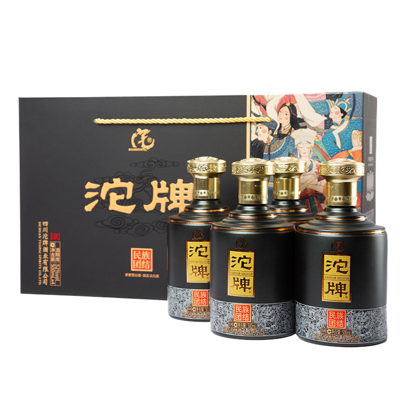 【新品】沱牌舍得酒 民族团结·亲 礼盒 浓香型纯粮白酒52度500ml*4瓶装