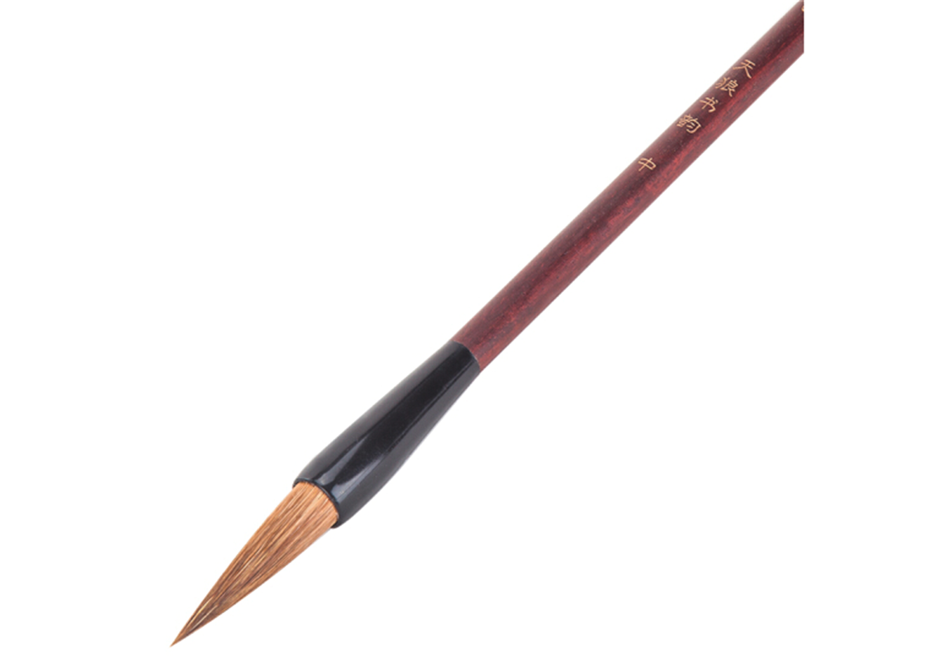 得力(deli) 74281中号狼毫花梨木笔杆毛笔书法练字笔进阶级狼毫