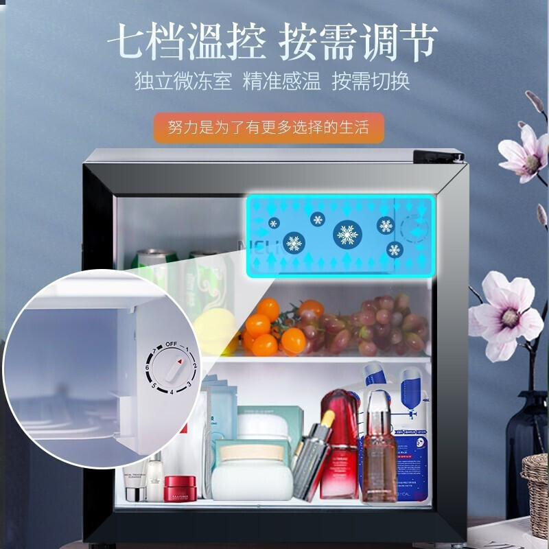 今日特惠I美菱(MELING)SC-50L 冰吧展示柜 全冷藏保鲜迷你立式展示柜 型商用冰柜