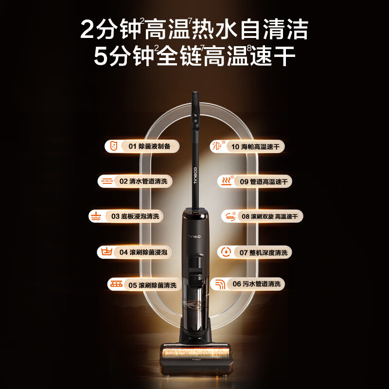 添可(TINECO)智能洗地机芙万S20家用无线吸拖洗一体手持扫地机清洁机高温烘干除菌