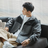 [1.5折价100元]唐狮夹棉外套男男士棉服棉衣男时尚连帽撞色拼接棉衣棉服男冬季