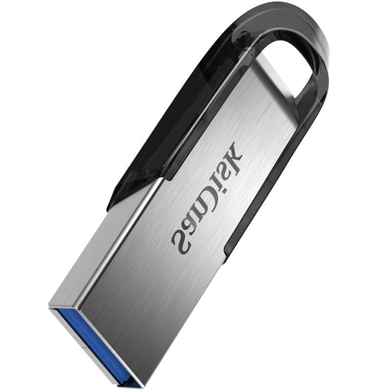 闪迪SanDisk酷铄(CZ73) 32GB金属车载U盘USB3.0高速防水商务加密优盘32g闪存盘银色
