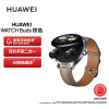 华为HUAWEI WATCH Buds 耳机手表二合一 AI降噪通话 卡其色真皮表带