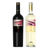 宁夏产区[国货精品干白]朗斐(LOUFINAS) 京红yi瞥干红干白葡萄酒双支正品珍藏酒类国潮京剧酒瓶 750ml*2瓶
