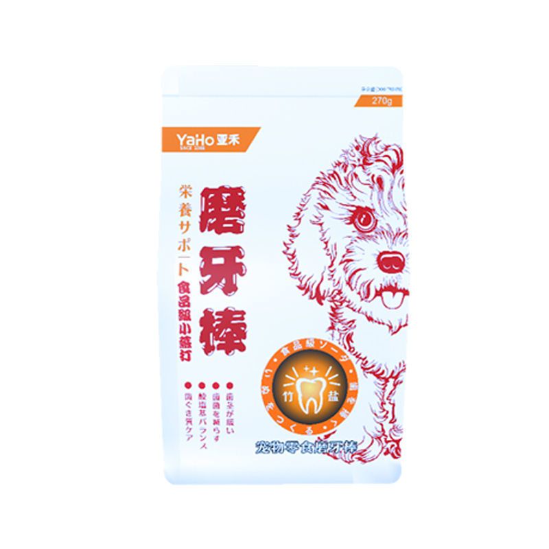 YAHO亚禾狗狗洁齿磨牙棒麦动3洁齿磨牙棒鸡肉味 9g*30支宠物狗咬胶成犬小型犬狗狗零食除臭