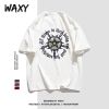 WAXY纯棉短袖T恤女夏季新款街头嘻哈潮流印花打底衫学生宽松韩版