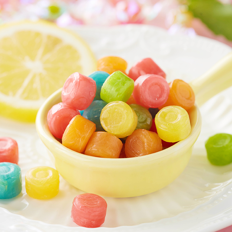 欧贝拉多彩水果糖500g袋装零食糖果散装硬糖创意结婚喜糖网红糖果 水果糖