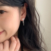 S925纯银[水滴蝴蝶结]耳钉女甜美温柔时髦设计师款韩系新款