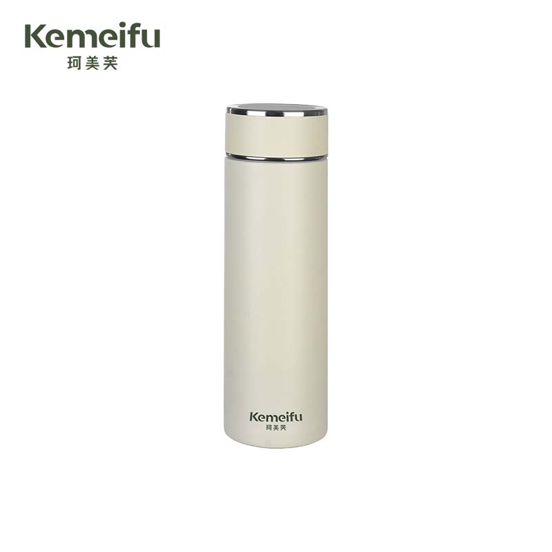 珂美芙 304不锈钢商务保温杯 磨砂白480ml 个