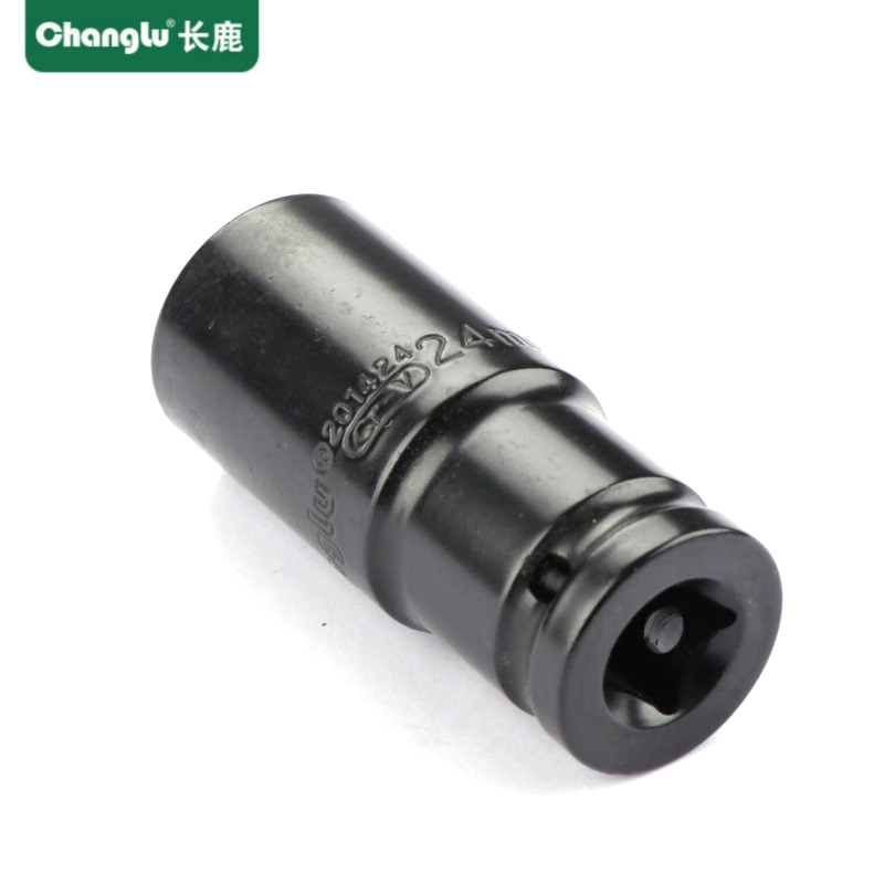长鹿 电泳风动加长6角套筒 12.5mm系列(Cr-V) CL201424 24mm 个
