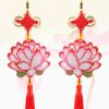 印花十字绣珠绣汽车挂件挂件绣挂饰彩珠绣|098[莲花-红]