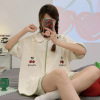 睡衣女士夏天纯棉甜美可爱少女风可外穿夏季全棉休闲家居服两件套
