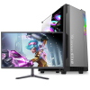 铭能 i9级十核E5-2670V2/GTX1650独显/16G内存/256G固态+500G机械盘 DIY组装机 台式电脑主机 组装电脑 台式机家用办公学生游戏电脑+19英寸全套