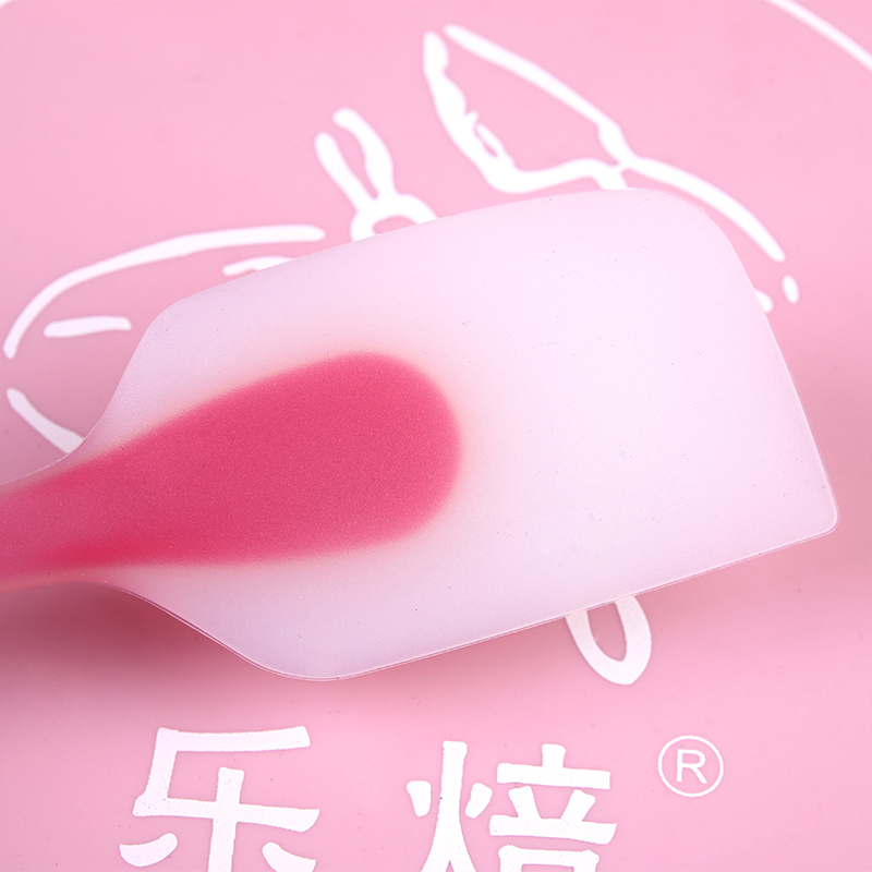 烘焙工具家用厨房可高温一体式硅胶刮刀刷子奶油抹刀牛轧糖搅拌棒 敬平 中国红中号刮刀+刷子高清大图