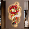 维诺亚新中式玄关装饰画九鱼图led带灯画轻奢中国福走廊过道氛围壁画