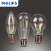 飞利浦(PHILIPS)LED复古灯泡 E27长球泡4W艺术装饰灯泡创意透明灯丝球泡6W PhilipsLED光源暖光