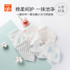 好孩子(GB)婴儿方巾面巾宝宝口水巾手绢一面纱布一面毛圈方巾 两条装28*28cm