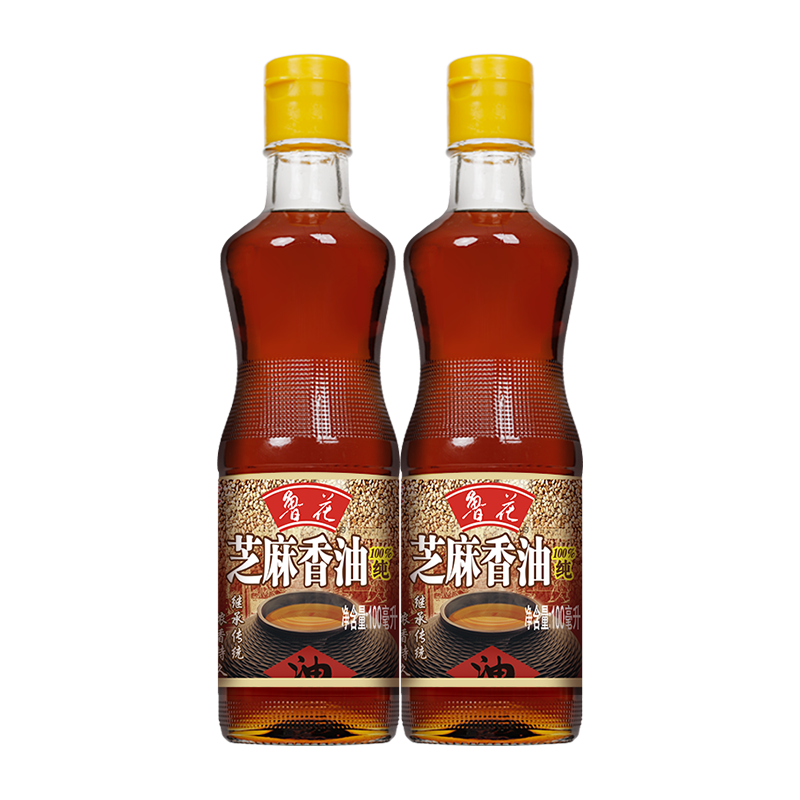 鲁花芝麻香油100ml 一级芝麻油100%纯芝麻香油食用油压榨研磨香味醇厚家用小瓶调味油高清大图