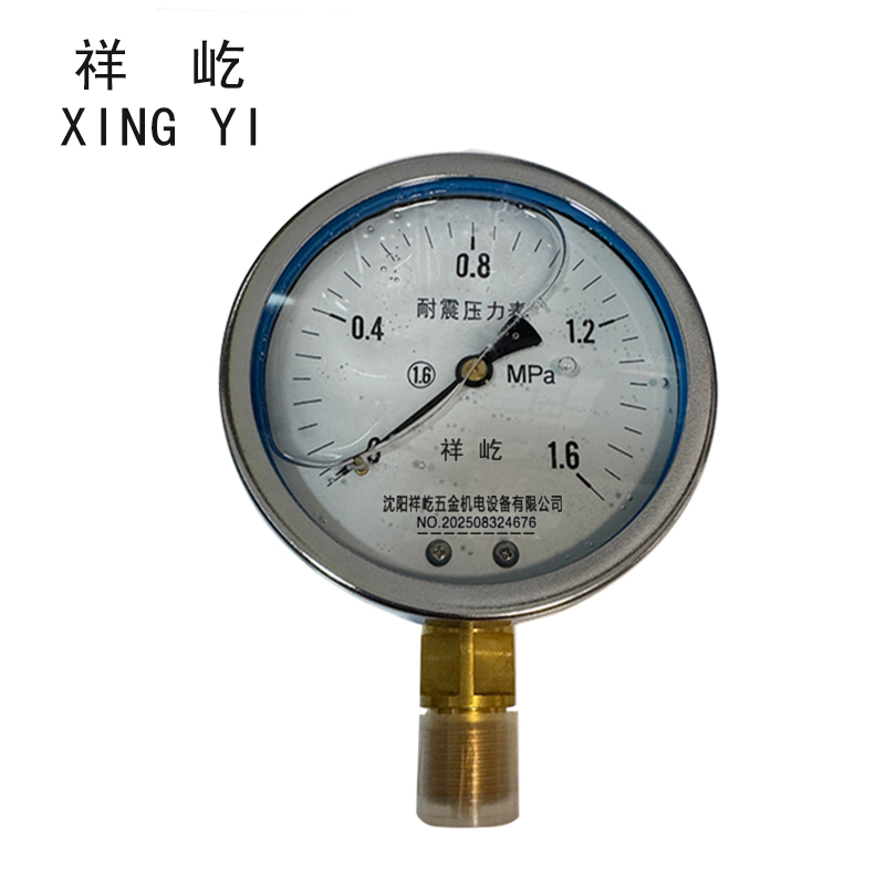 祥屹 耐震压力表 YN100 块 0-1.6Mpa