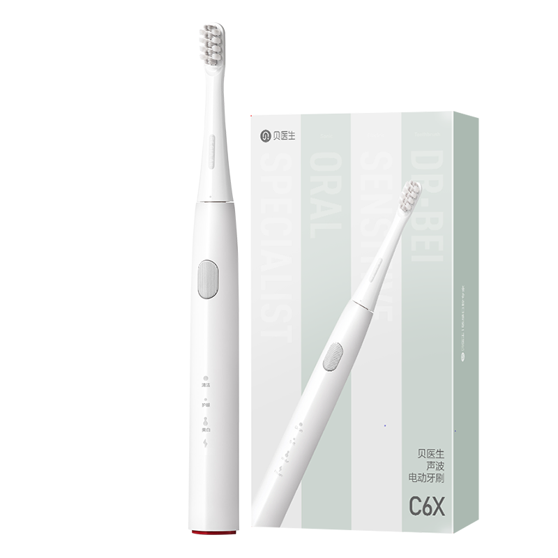 贝医生声波电动牙刷-C6X白色